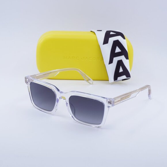 Marc Jacobs MARC 719/S 0900 9O Square Sunglasses - Crystal\Dark Grey Gradient - Picture 1 of 9